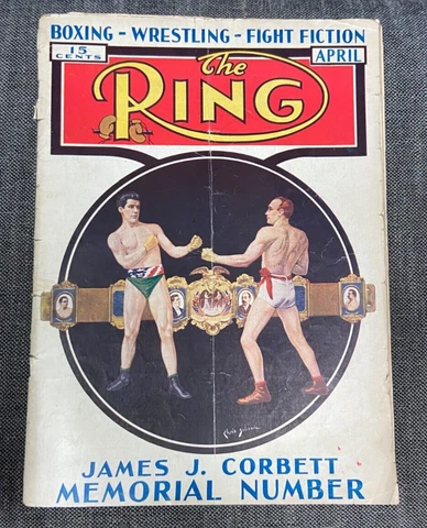 1933 April NO 3 Ring Boxing  Magazine Jim Corbett 15 cents 7423 Cover