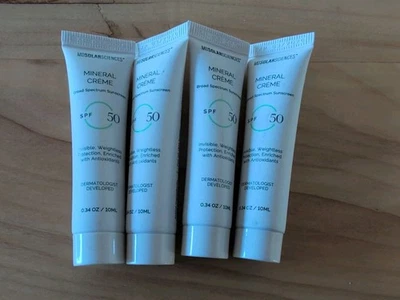 4x MDSolarSciences минеральный крем SPF 50,34 унц / 10 мл Ea Travel Mini срок годности 03/2026 - Изображение 1 из 2