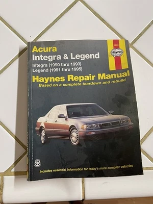 Manual de reparo Haynes Acura Integra 1990-1993 e Legend 1991-1995 - Imagem 1 de 3