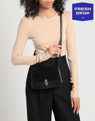 RRP€3380 THE ROW Sofia Leather Crossbody Bag Black Adjustable Strap Flip Lock - Image 1 of 4