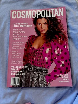 COSMOPOLITAN Magazine Vintage June,1989 EXCELLENT Condition!  Cover: Carre Otis - Image 1 of 4