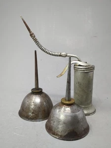 Vintage Daumenpumpe Öl Dosen Adler Pittsburgh Metall Antik Sammlerstück 3 Stück - Bild 1 von 11