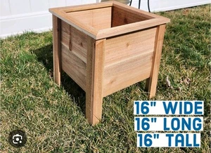 Cedar Planter Box 16"H Patio, Deck, Flowers Vegetables, Plants, Handcrafted ๐บ๐ธ - Picture 1 of 1