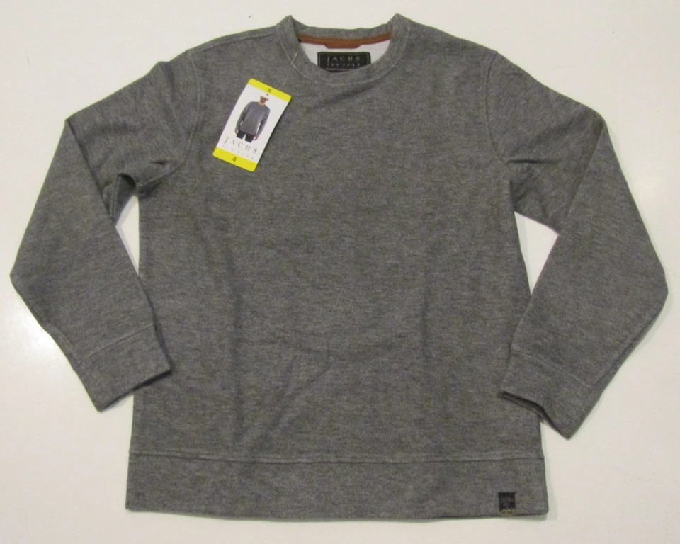 Jachs New York Men's Crew Neck Long Sleeve Fleece Sweatshirt Gray Size M