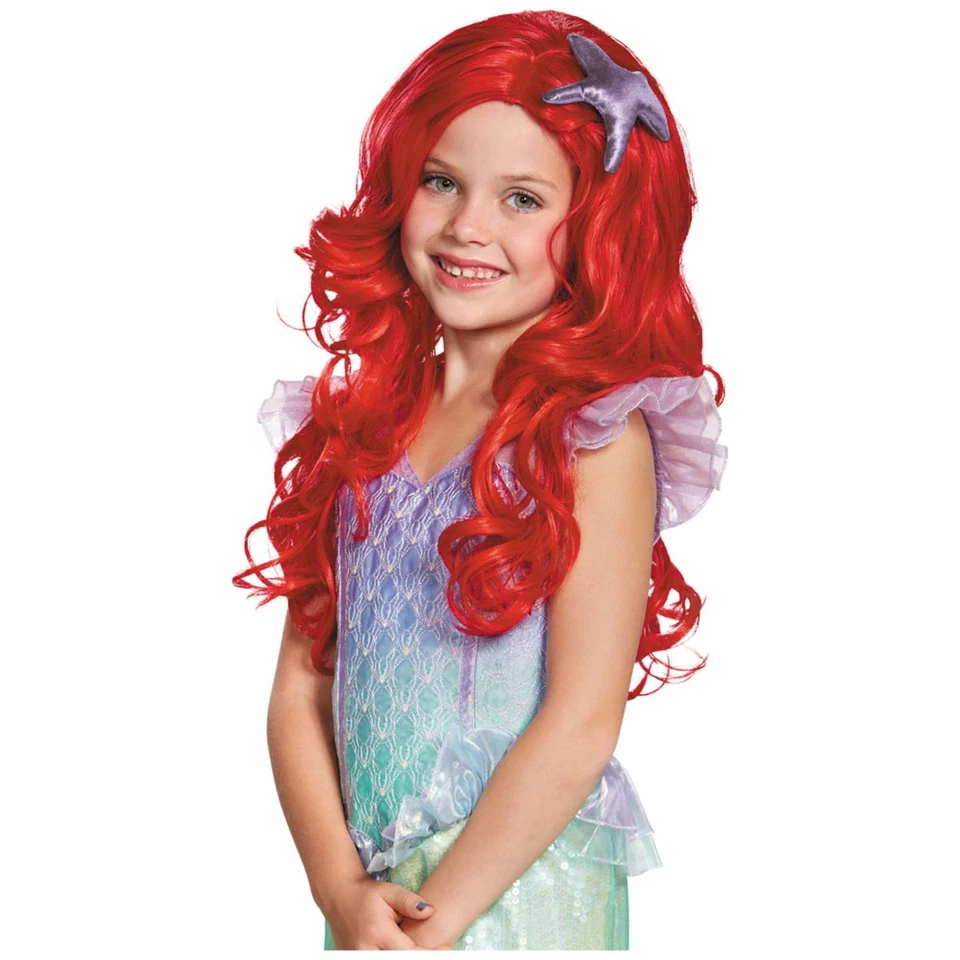 Peluca Disfraz Ariel Ultra Prestige La Sirenita Disney Princesa Niño Niñas Foto 1 de 1
