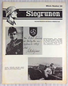 Siegrunen Vol. VIII No. 2 Whole Number 44 1987 Landwehr Waffen SS VG! - Picture 1 of 4