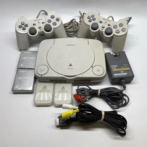 Official Sony PlayStation 1 PS1 Slim PSone Console Controllers Memory Cards - Picture 1 of 9