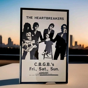 Johnny Thunders & the Heartbreakers 1975 CBGB's New York Gerahmtes Konzert Poster - Bild 1 von 2