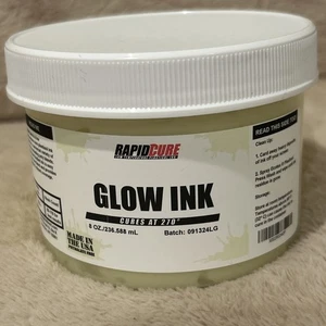 Glow In The Dark Plastisol Ink For Screen Printing - Low Temp Cure 270F - 8 oz - Picture 1 of 6