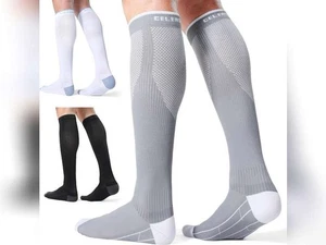 CelerSport 3 Paar Kompressionsstrümpfe für Herren & Damen Laufen Small/Medium NEU - Bild 1 von 4