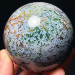 Rare 376G Natural Orbicular Ocean Jasper Sphere Stone Healing Madagascar L6707 - Picture 1 of 13