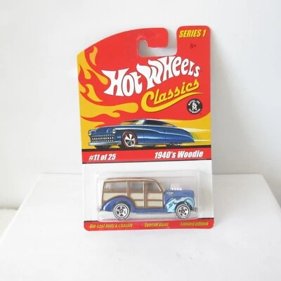 MATTEL HOTWHEELS DIE-CAST CLASSICS SERIES 1 LIMITED EDITION 1940 WOODIE NEW - Image 1 of 4