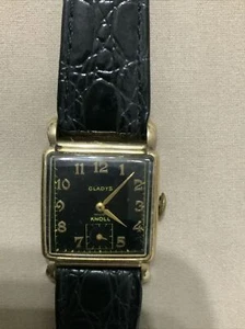 VTG RARE Waltham Gladys Knoll 750-B 19J 10K GF Tank Watch For Parts or Repair - Picture 1 of 10