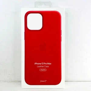 Funda de cuero genuina Apple para iPhone 12 Pro Max - Escarlata MHKJ3FE/A - Imagen 1 de 6