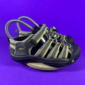 KEEN Boy's Grey/Green Waterproof Newport Sport Sandals Shoe Size 3 - Picture 1 of 9