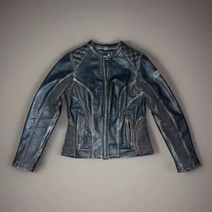 Women’s Custom Bilt LEATHER  Padded Motorcycle w/liner. Jacket Size Small - Picture 1 of 14
