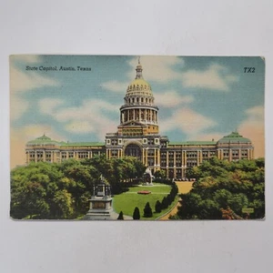 Postal de lino vintage con matasellos 1947 State Capital Austin Texas TX - Imagen 1 de 6