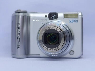 Canon PowerShot A610 5.0MP / CCD Digital Camera Silver - Image 1 of 4