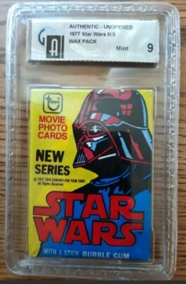 1977 Star Wars Unopened Topps Wax Pack, 2nd Series, GAI Grade 9 Mint - Image 1 of 2