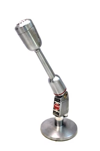 VINTAGE 50s TURNER MID CENTURY OLD CB HAM RADIO SLEEK MICROPHONE + METAL STAND - Picture 1 of 5