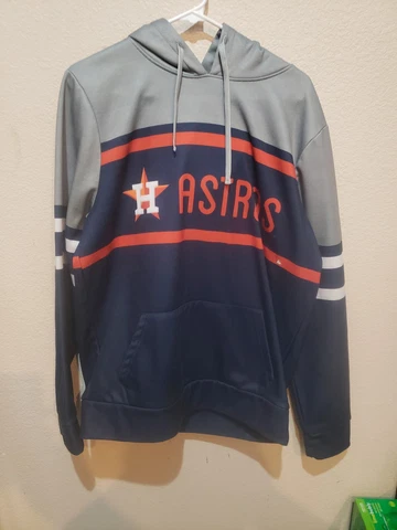 Houston Astros Navy Blue Polyester Hooded Sweatshirt Hoodie Size M Made by MLB Cover