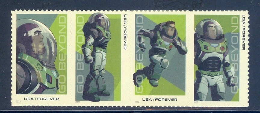 US 5709-5712 Buzz Lightyear, Strip/4, MNH, reacts to UV Light - Image 1 of 1