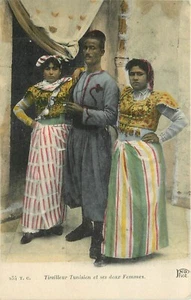 Tunisia South Africa Man Woman Ethology  Postcard 24-9307 - Bild 1 von 2