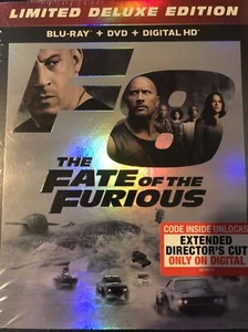 F8: THE FATE OF THE FURIOUS (Blu-ray/DVD + Digital HD) New Factory Sealed - Picture 1 of 2