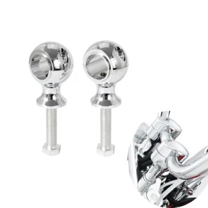 1'' 25mm Round Risers Handlebar Riser Clamps For Harley Road Glide Fatboy Dyna - Picture 1 of 11
