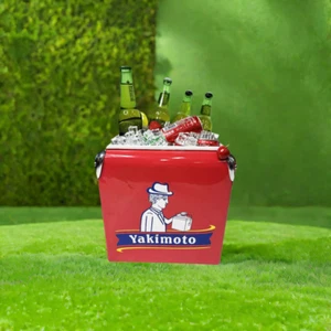 Vintage Red Camping Ice Chest Box Yakimoto 14QT Cooler for Patry BBQs RV Outdoor - Picture 1 of 13