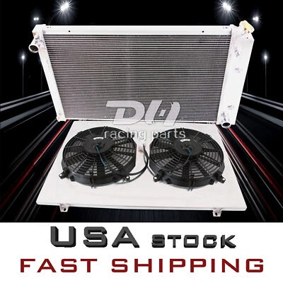 Radiador de aluminio 716 de 3 filas + cubierta + ventilador para camioneta Blazer Chevy GMC C/K 10 20 30 1973-93 Foto 1 de 4