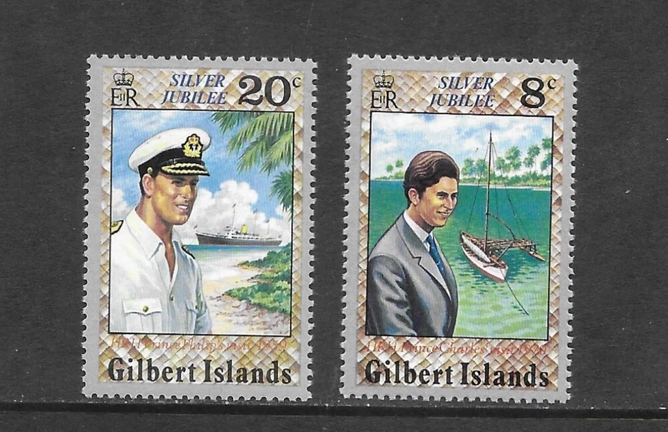 M4446 GILBERT & ELLICE ISLANDS 银 JUBILEE STAMPS - 船 - 船 - 船 - 导航 — 第 1/1 张图片