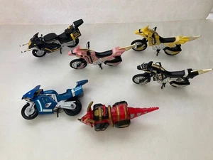 Lot Of 6 VTG Power Rangers Vehicles Motorcycles Assorted! - Picture 1 of 14