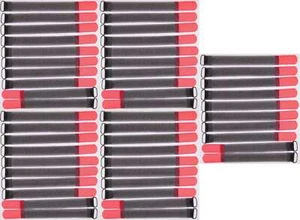 50x Kabelklettband FK 20cm x 20mm neon rot Klettband Klett Kabel Binder Band Öse - Picture 1 of 9