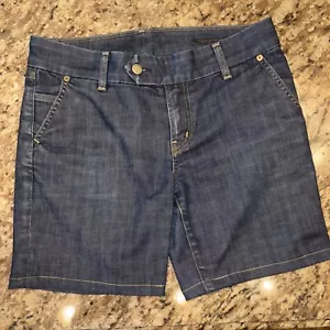 Citizens Of Humanity Shorts Womens 28 Denim Dress Dark Wash Flat Front - Picture 1 of 9