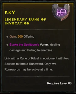 🔥DIABLO 4 - KRY Rune - Softcore - Seasonal Or Eternal - Vessel of Hatred - Picture 1 of 1