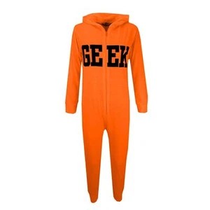 Kids Girls Boys GEEK Print A2Z Onesie One Piece All In one Jumpsuit PJs 7-13 Yrs - Picture 1 of 27