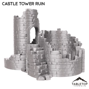Castle Tower Ruin - Fantasy Tabletop Terrain  - Picture 1 of 7