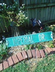 Vintage IMPERIAL DR. geprägtes Straßenschild - Bild 1 von 4