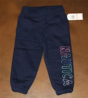 NAUTICA Niñas Polar Pull On Jogger Pantalones de Sudadera Bolsillos Laterales 2T Azul Chaquetón NUEVO  Foto 1 de 4