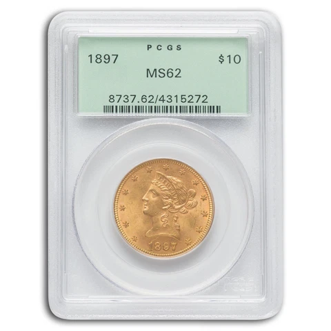 1897 $10 Liberty Gold Eagle MS-62 PCGS - SKU#30473 Cover