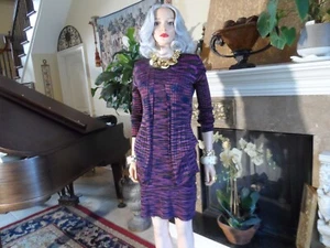 Set abito e cardigan M Missoni viola multi maglia taglia IT 44 - US 8 - Foto 1 di 24