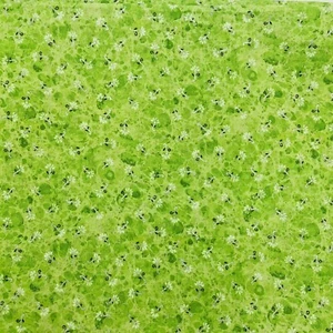 NOS Vtg 2002 Fabric Traditions Green Silver Glitter Sparkle Ditsy Fabric 43 x 44 - Picture 1 of 3