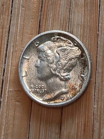 🇺🇸 1936 D/D Mercury Dime  (collector type) read item🇺🇸 Cover