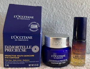L'Occitane Immortelle Precieuse Proactive Eye Contour & Reset Oil-In Serum Set - Picture 1 of 5