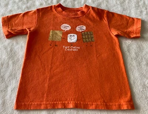 Camisa Kidstuff Boys Naranja I Love You Smores Fort Collins CO Mangas Cortas 3T - Imagen 1 de 8