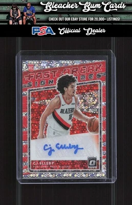 2020-21 Donruss Optic FB-CJE CJ Elleby Fast Break Signatures Auto - Image 1 of 2