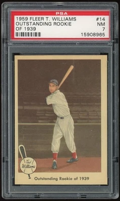 Fleer Ted Williams 1959 #14 novato excepcional de 1939 PSA 7 *8965 Foto 1 de 2