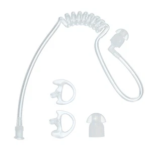 Acoustic Coil Tube Earpiece Replacement with Earbud for Two-Way Headsets, White - Zdjęcie 1 z 7