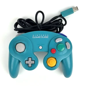 Official Nintendo GameCube Controller Pad Teal Emerald Blue Tight Stick 🧼 Clean - Picture 1 of 7